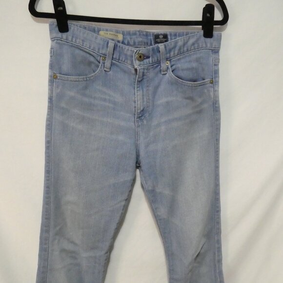 AG - ADRIANO GOLDSCHMIED | 30 R | Light Blue Flared Denim Jeans | Made In USA - Picture 6 of 16